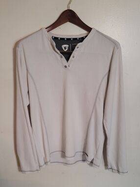 Light Gray Long Sleeve Henley Pullover